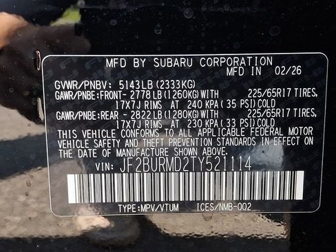 New 2026 Subaru Outback Wilderness AWD/4WD image 16