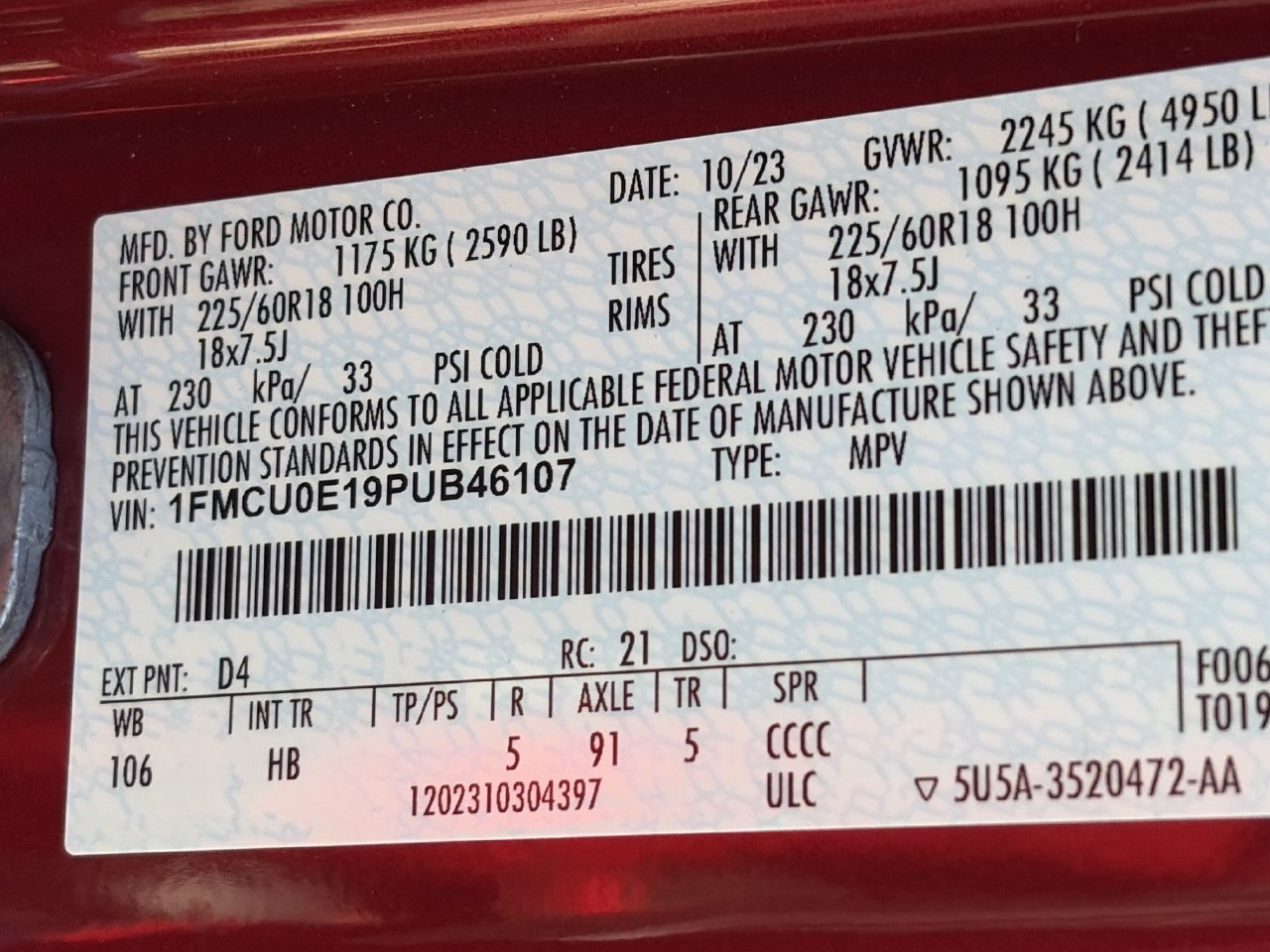 Used 2023 Ford Escape SE FWD image 29