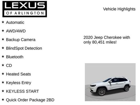 Used 2020 Jeep Cherokee Latitude Plus w/ Cold Weather Group AWD/4WD image 7