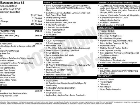 Used 2025 Volkswagen Jetta SE w/ Sunroof Package FWD image 21