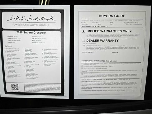 Used 2018 Subaru Crosstrek 2.0i Premium w/ Moonroof Package AWD/4WD image 41