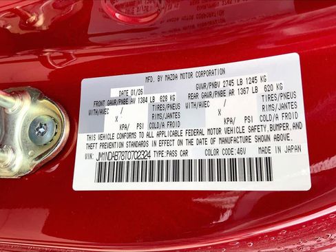 New 2026 MAZDA MX-5 Miata Sport w/ Interior Package RWD image 19