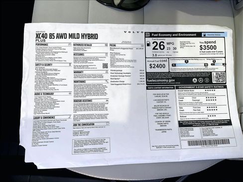 New 2026 Volvo XC40 B5 Plus w/ Protection Package Premier AWD/4WD image 35