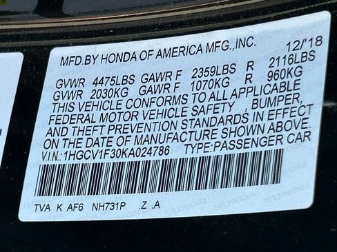 Used 2019 Honda Accord Sport image 35
