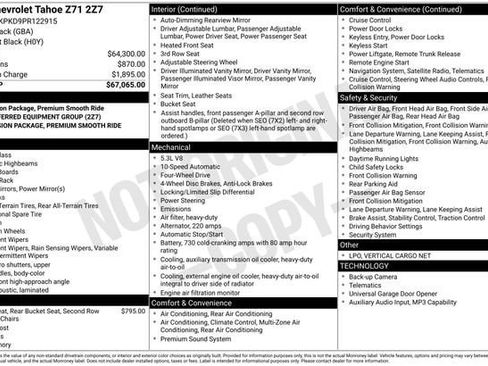 Used 2023 Chevrolet Tahoe Z71 AWD/4WD image 31