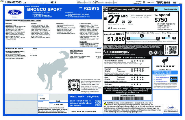 New 2026 Ford Bronco Sport Outer Banks AWD/4WD image 24