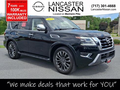 Certified 2024 Nissan Armada Platinum w/ Captain's Chairs Package AWD/4WD image 1