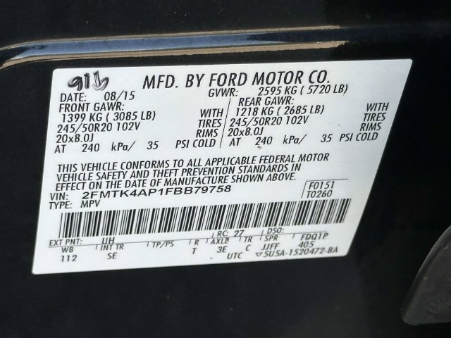 Used 2015 Ford Edge Sport w/ Equipment Group 401A AWD/4WD image 30