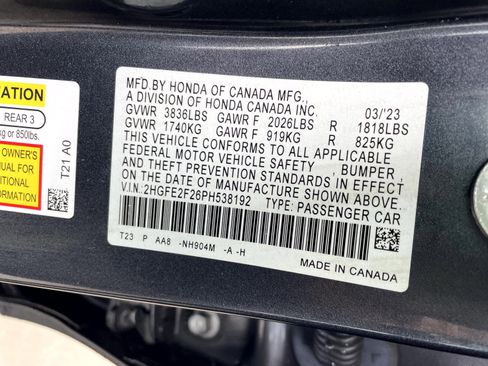 Certified 2023 Honda Civic LX image 20