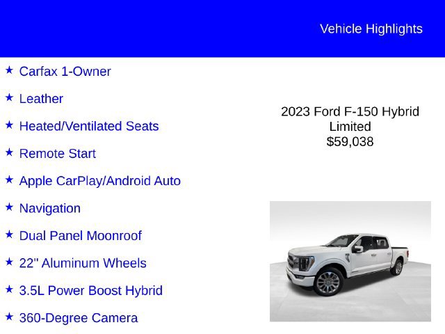 Used 2023 Ford F150 Limited AWD/4WD image 3