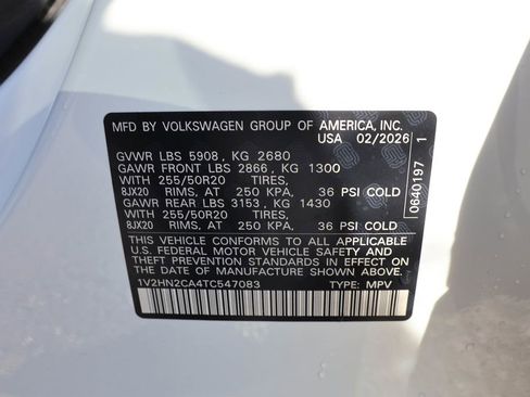 New 2026 Volkswagen Atlas SE image 48