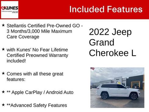 Certified 2022 Jeep Grand Cherokee L Overland w/ Luxury Tech Group IV image 4