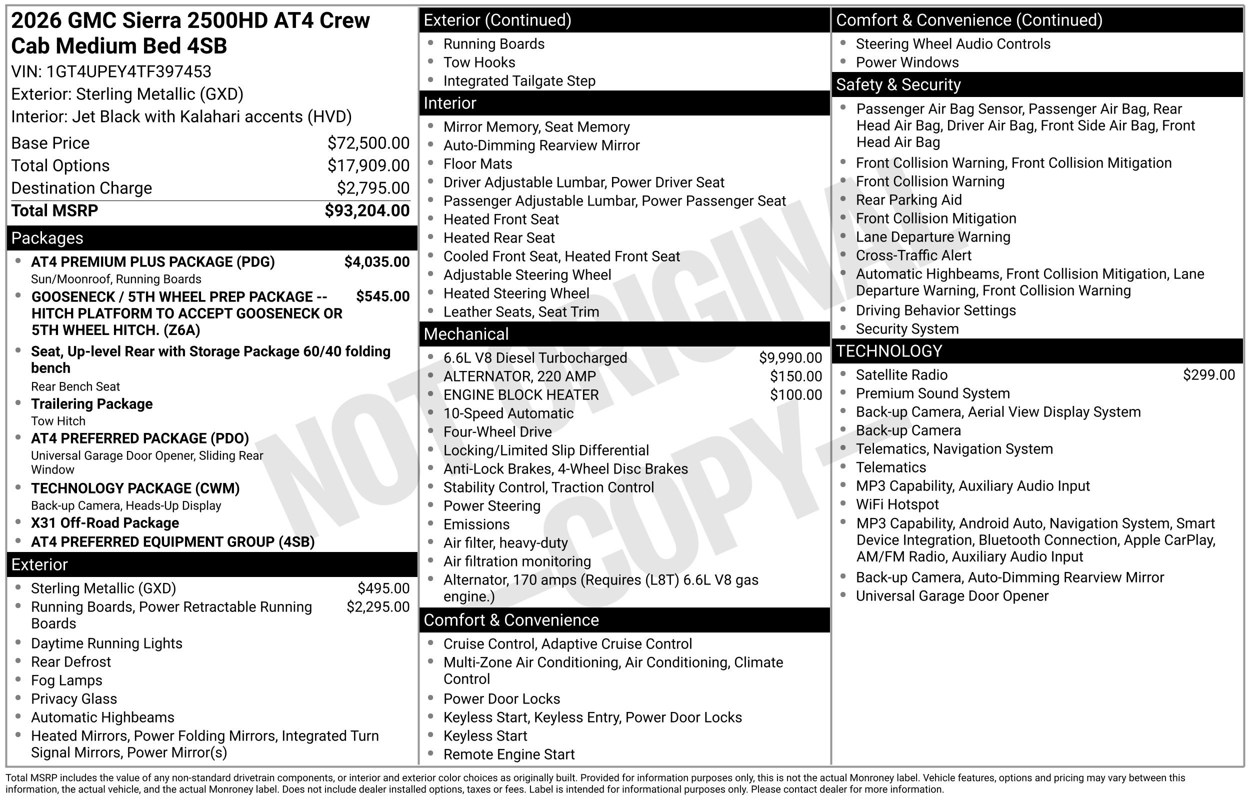 New 2026 GMC Sierra 2500 AT4 w/ AT4 Premium Plus Package AWD/4WD image 3