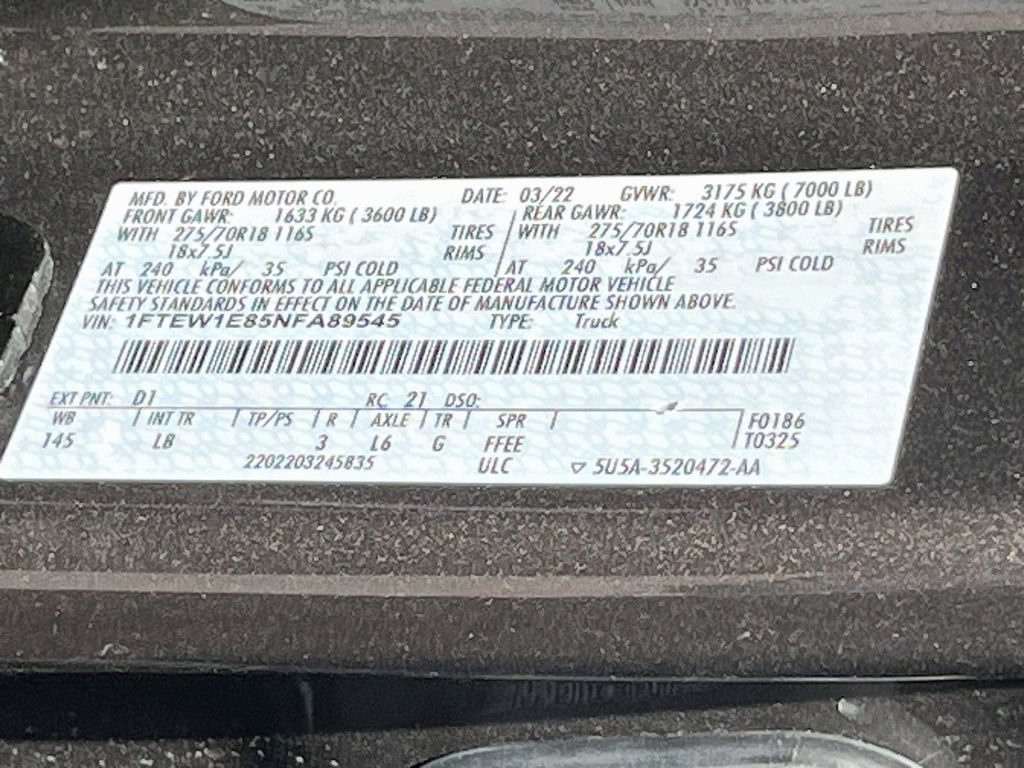 Used 2022 Ford F150 Tremor w/ Equipment Group 401A Mid AWD/4WD image 32