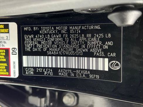 Certified 2024 Lexus ES 300h F Sport w/ Accessory Package (Z2) FWD image 33