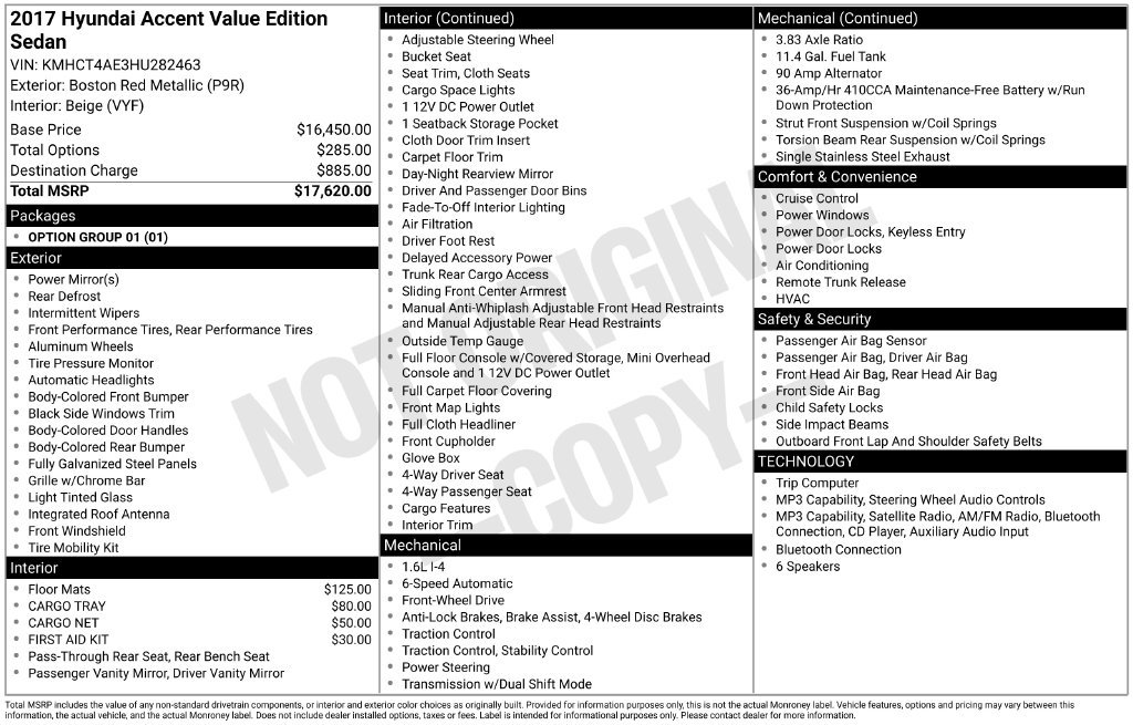 Used 2017 Hyundai Accent Value Edition FWD image 17