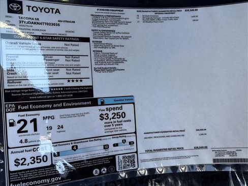 New 2026 Toyota Tacoma SR image 23