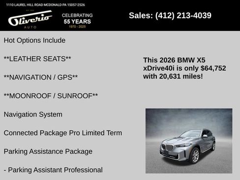 Used 2026 BMW X5 xDrive40i AWD/4WD image 5