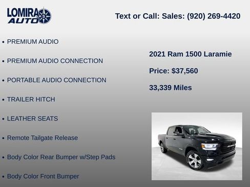 Used 2021 RAM 1500 Laramie AWD/4WD image 33