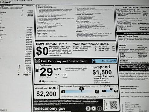 Used 2025 BMW X3 xDrive30i w/ Premium Package image 42