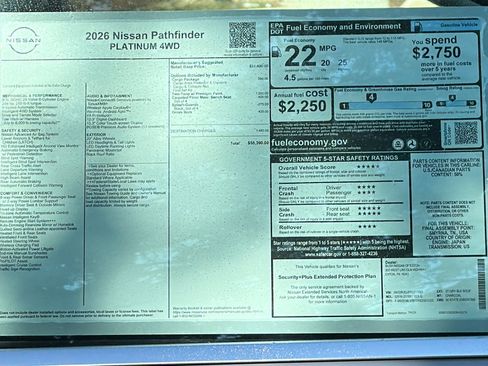 New 2026 Nissan Pathfinder Platinum image 18