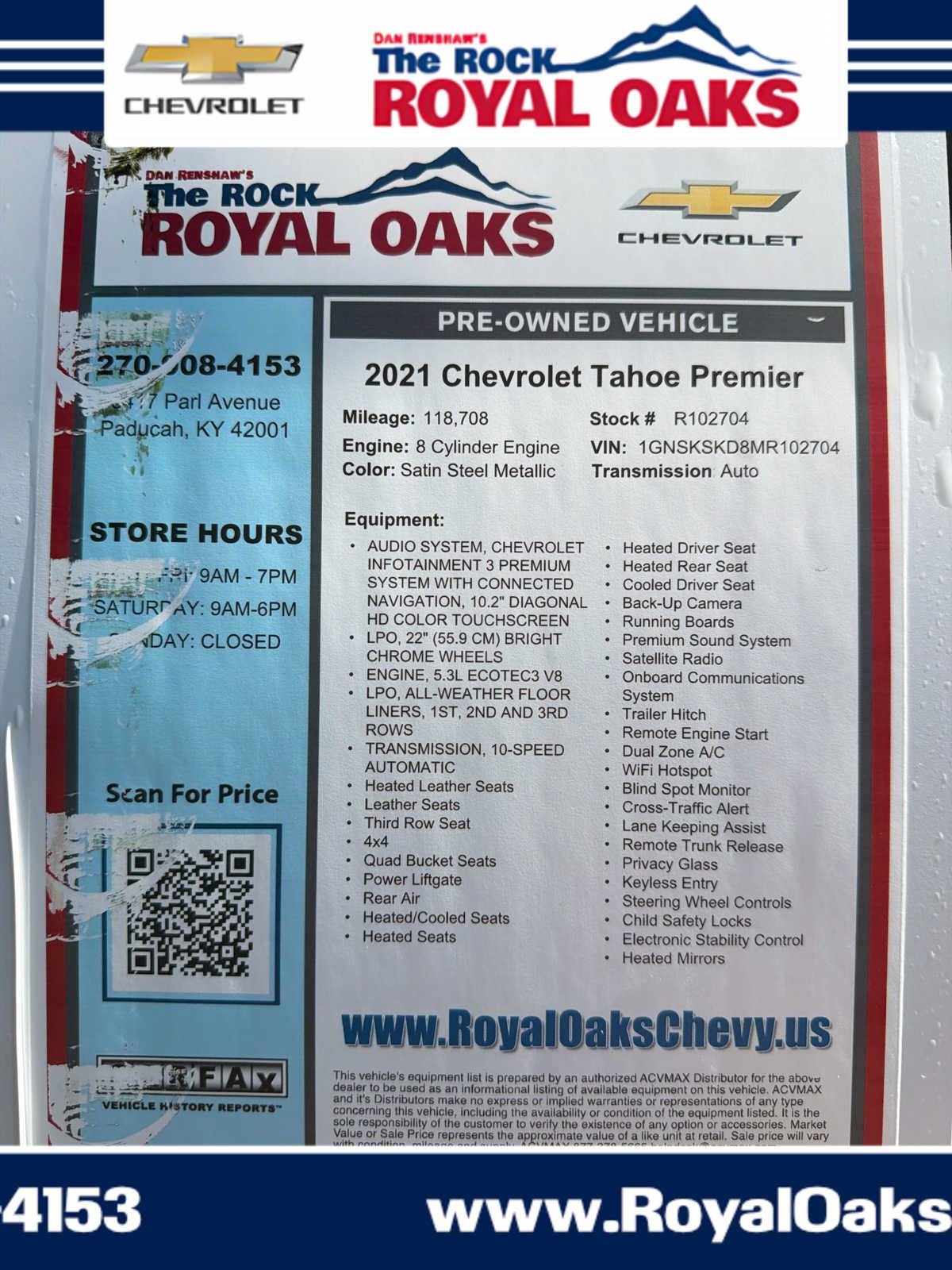 Used 2021 Chevrolet Tahoe Premier AWD/4WD image 33
