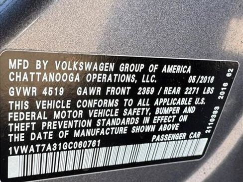 Used 2016 Volkswagen Passat 1.8T S FWD image 22