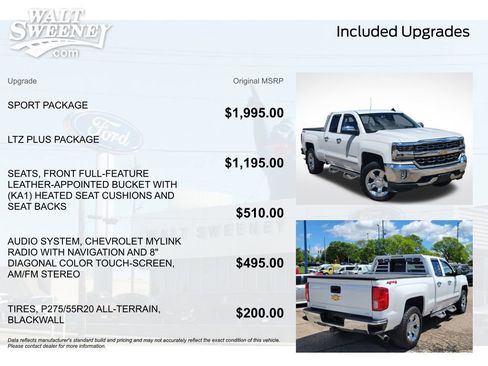Used 2018 Chevrolet Silverado 1500 LTZ w/ Sport Package AWD/4WD image 11