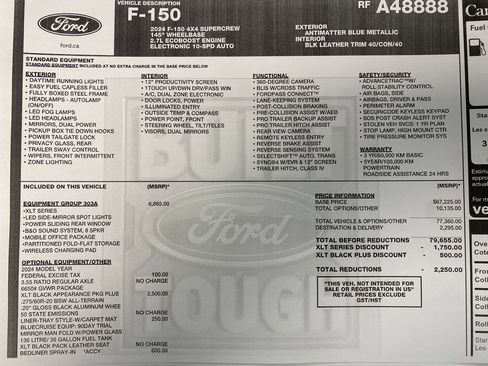 Used 2024 Ford F150 XLT w/ Equipment Group 303A High image 36