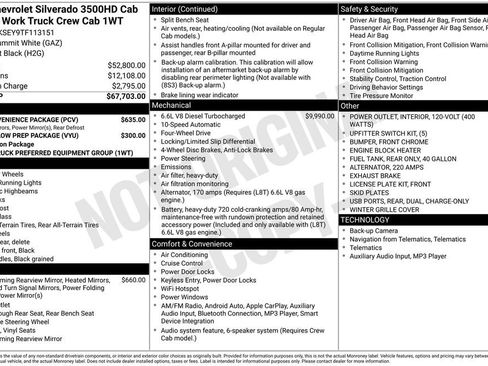 New 2026 Chevrolet Silverado 3500 W/T w/ WT Convenience Package AWD/4WD image 29