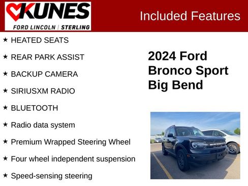 Used 2024 Ford Bronco Sport Big Bend w/ Convenience Package AWD/4WD image 2