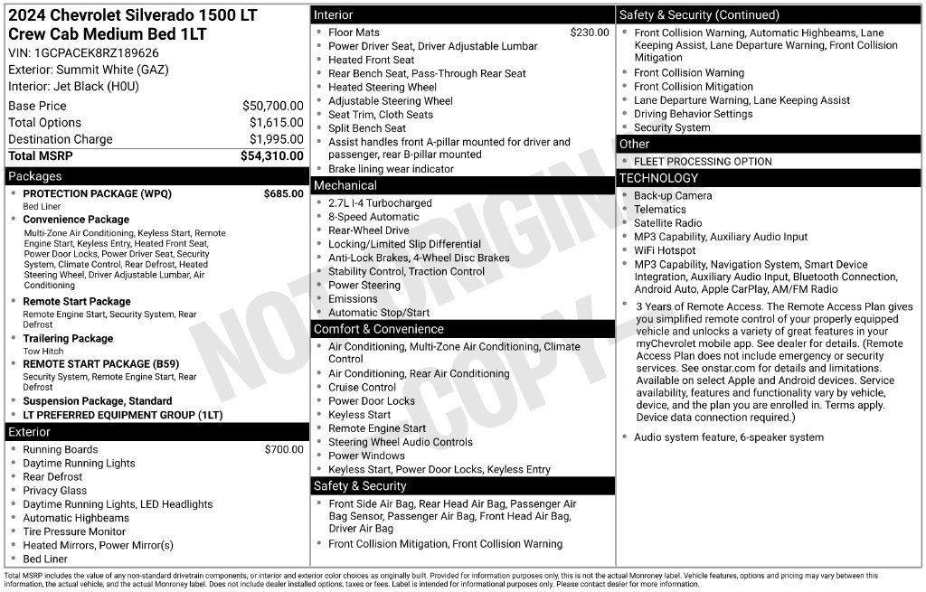 Used 2024 Chevrolet Silverado 1500 LT w/ Protection Package RWD image 6