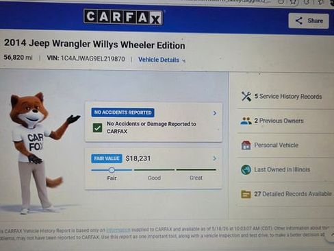 Used 2014 Jeep Wrangler Sport AWD/4WD image 2