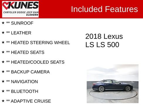 Used 2018 Lexus LS 500 AWD w/ Interior Upgrade Package image 3