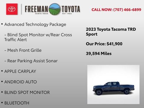 Used 2023 Toyota Tacoma TRD Sport w/ Advanced Technology Package AWD/4WD image 5