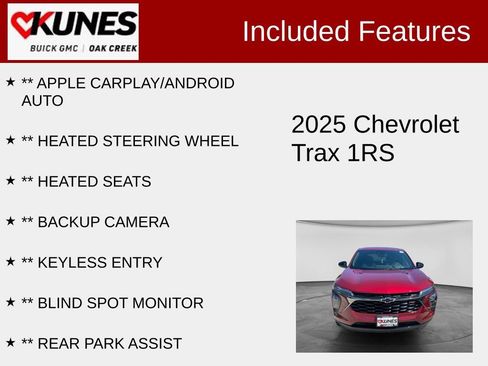 Used 2025 Chevrolet Trax RS w/ Driver Confidence Package FWD image 2