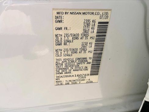 Used 2020 Nissan Murano Platinum w/ Cargo Package AWD/4WD image 34