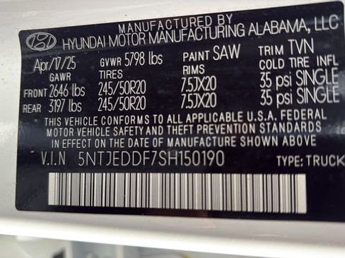 Used 2025 Hyundai Santa Cruz Limited image 15