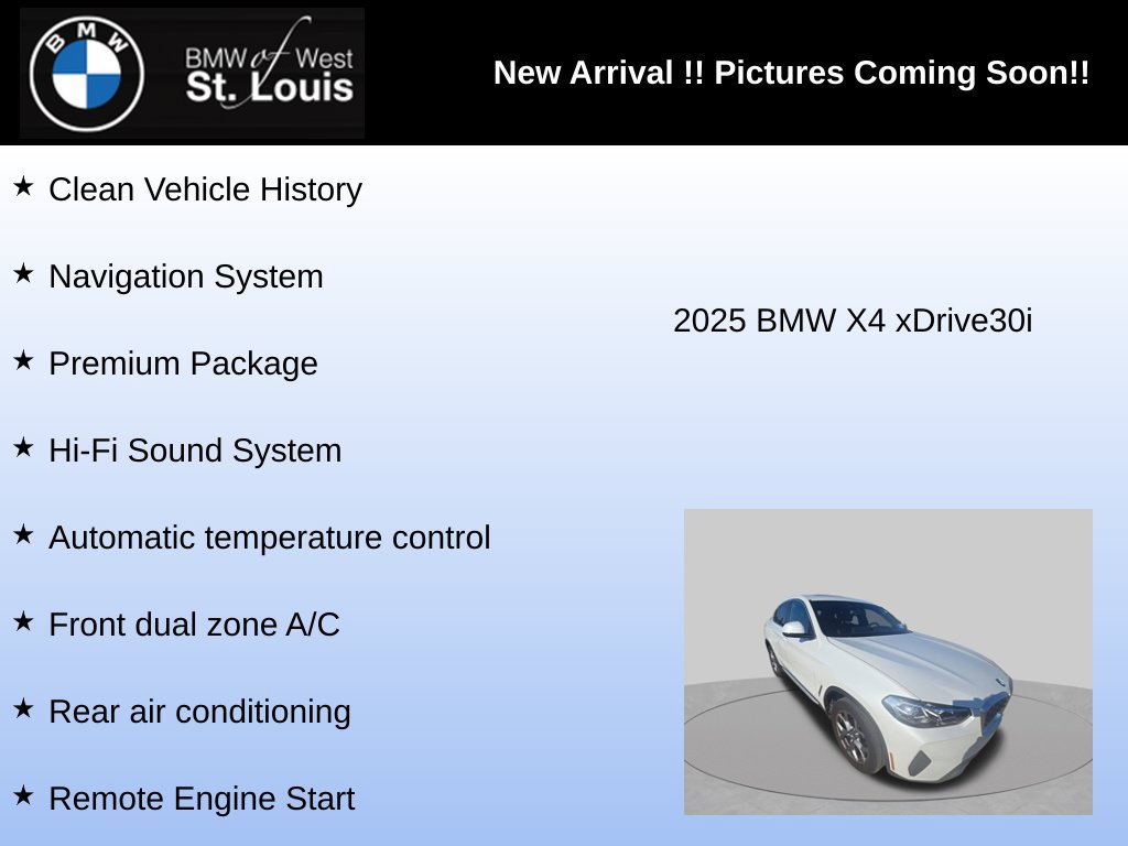 Used 2025 BMW X4 xDrive30i w/ Premium Package AWD/4WD image 5