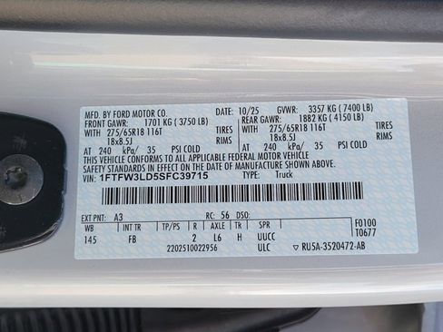 New 2025 Ford F150 XLT w/ Equipment Group 302A MID image 12