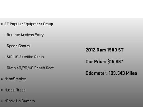 Used 2012 RAM 1500 ST w/ ST Popular Equipment Group AWD/4WD image 12