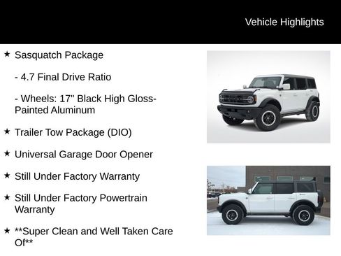 Used 2024 Ford Bronco Outer Banks w/ Sasquatch Package image 16