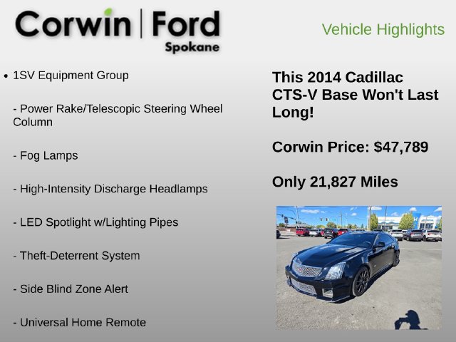 Used 2014 Cadillac CTS V w/ Wood Trim Package RWD image 11