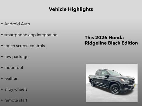 New 2026 Honda Ridgeline Black Edition image 15