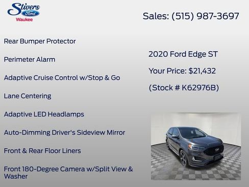 Used 2020 Ford Edge ST w/ Equipment Group 401A AWD/4WD image 28