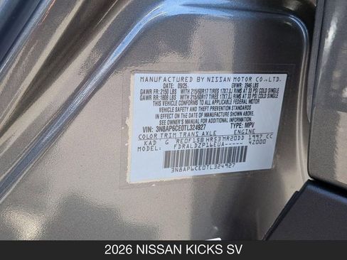 Certified 2026 Nissan Kicks SV FWD image 24