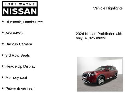 Used 2024 Nissan Pathfinder Platinum w/ Cargo Package AWD/4WD image 8