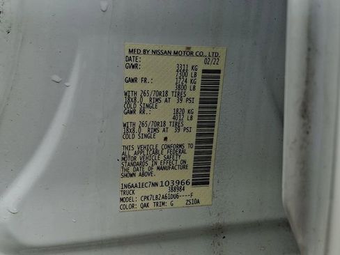 Used 2022 Nissan Titan SV image 28