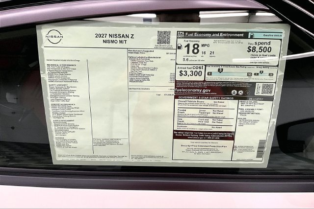 New 2027 Nissan Z NISMO w/ Essentials Package (NISMO) RWD image 42