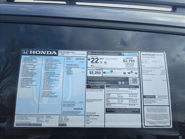 New 2026 Honda Odyssey EX-L image 22